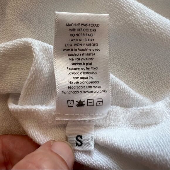 NATION x soulcycle White Cropped Crewneck Sweatshirt size S - Picture 6 of 6